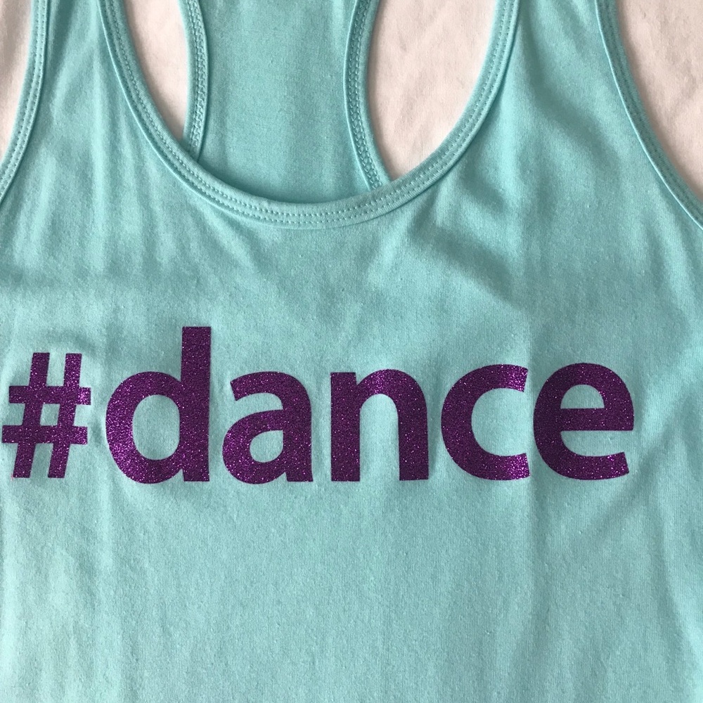 #dance Racer Back Tank Top Women’s Size S